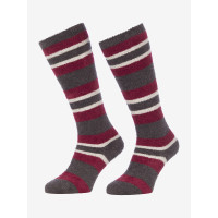 LeMieux Sabrina Stripe Fluffies Socken Glut Bordeaux