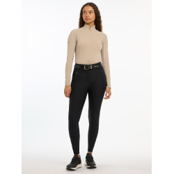 LeMieux Drytex Waterproof Reithose mit Kniebesatz Schwarz