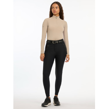 LeMieux Drytex Waterproof Reithose mit Kniebesatz Schwarz