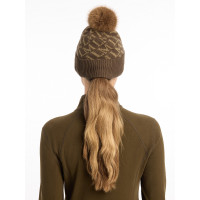LeMieux LM Mütze mit Bommel Alpin Braun