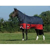 Weatherbeeta ComFiTec Plus Dynamic II Combo Neck Medium Lite Decke Schwarz / Rot / Silber Weatherbeeta ComFiTec Plus Dynamic II Combo Neck Medium Lite Decke Schwarz / Rot / Silber