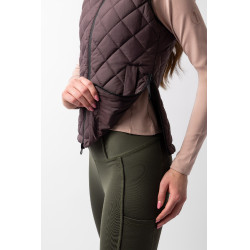 Ärmellose Daunenweste Horze Damen Jeune Cavalier Naia Brauner Butterfondant