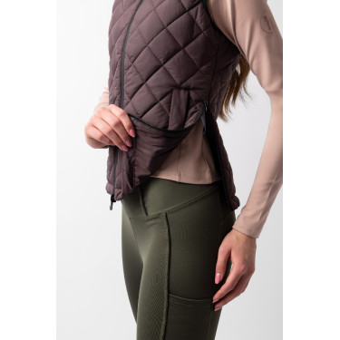 Ärmellose Daunenweste Horze Damen Jeune Cavalier Naia Brauner Butterfondant