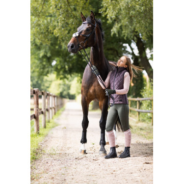 Ärmellose Daunenweste Horze Damen Jeune Cavalier Naia Brauner Butterfondant