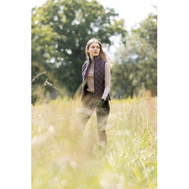 Ärmellose Daunenweste Horze Damen Jeune Cavalier Naia Brauner Butterfondant