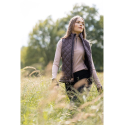 Ärmellose Daunenweste Horze Damen Jeune Cavalier Naia Brauner Butterfondant