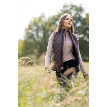 Ärmellose Daunenweste Horze Damen Jeune Cavalier Naia Brauner Butterfondant