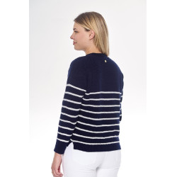 Cardigan Harcour Camelia Damen Marine / Weiß Blau