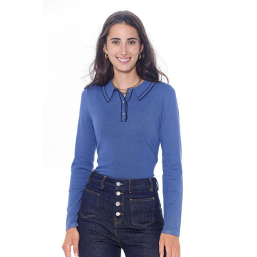 Damen-Langarm-Poloshirt Harcour Popi Damen-Langarm-Poloshirt Harcour Popi