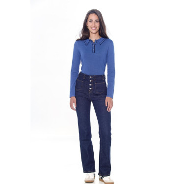 Damen-Langarm-Poloshirt Harcour Popi Damen-Langarm-Poloshirt Harcour Popi
