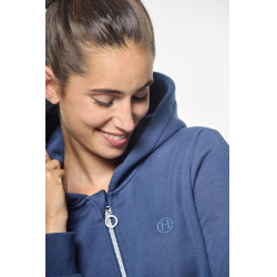 Zip-Sweatshirt Harcour Sworm Damen Stahlblau