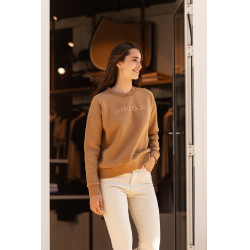 Damen-Sweatshirt Harcour Sirius Eiskaffee / Sand Braun