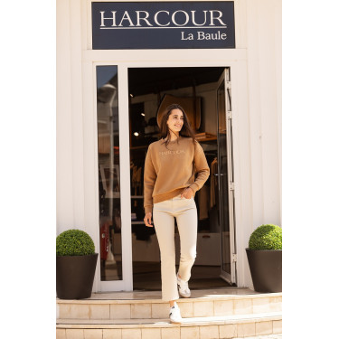 Damen-Sweatshirt Harcour Sirius Eiskaffee / Sand Braun