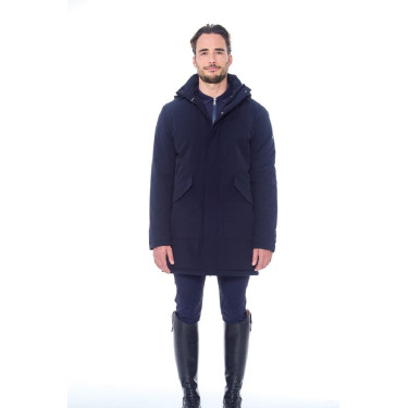 Langer Parka Harcour Paulin Herren Marine Marineblau Langer Parka Harcour Paulin Herren Marine Marineblau