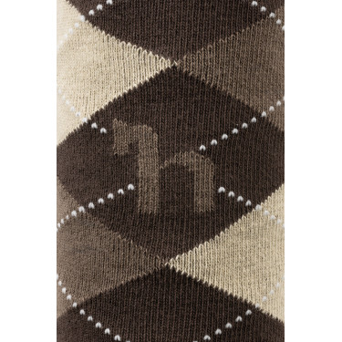 Chaussettes à losanges Horze Holly Marron foncé