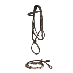 Trense mit kombiniertem Reithalfter Prescott Horze Trense mit kombiniertem Reithalfter Prescott Horze