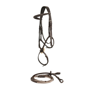 Trense mit kombiniertem Reithalfter Prescott Horze Trense mit kombiniertem Reithalfter Prescott Horze
