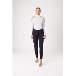 Damen-Reithose Horze Grand Prix mit Silikon-Besatz Dunkelblau