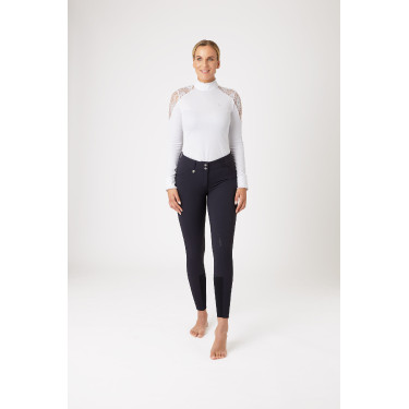 Damen-Reithose Horze Grand Prix mit Silikon-Besatz Dunkelblau