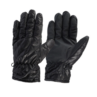 Winterstrickhandschuhe mit Steppnähten Horze Schwarz Winterstrickhandschuhe mit Steppnähten Horze Schwarz