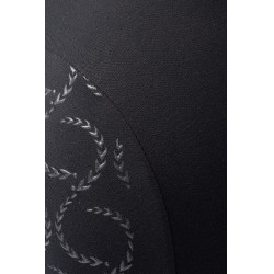 Damen-Reitleggings Gillian Horze mit hohem Bund und Vollbesatz aus Silikon Schwarz