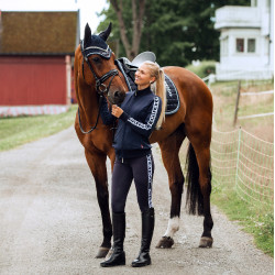 Funktionale Reithose mit hohem Bund und Vollbesatz aus Silikon Angelika Damen B Vertigo Dunkelmarineblau