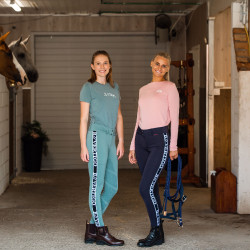 Funktionale Reithose mit hohem Bund und Vollbesatz aus Silikon Angelika Damen B Vertigo Dunkelmarineblau