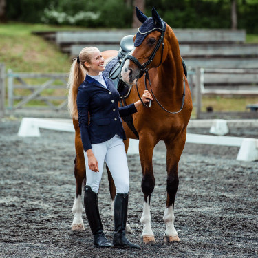 Wettkampfjacke mit Mesh Gabrielle Damen B Vertigo Dunkelmarineblau