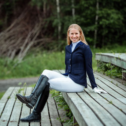 Wettkampfjacke mit Mesh Gabrielle Damen B Vertigo Dunkelmarineblau