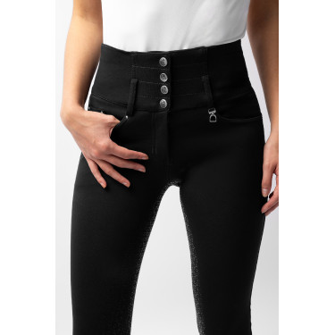 Reithose Damen High Waist Tara Vollbesatz Silikon Horze Schwarz Reithose Damen High Waist Tara Vollbesatz Silikon Horze Schwarz