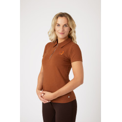 Damen-Poloshirt Amy aus elastischer Baumwolle mit kurzen Ärmeln Horze Damen-Poloshirt Amy aus elastischer Baumwolle mit kurzen Ärmeln Horze