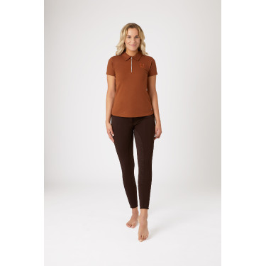 Damen-Poloshirt Amy aus elastischer Baumwolle mit kurzen Ärmeln Horze Damen-Poloshirt Amy aus elastischer Baumwolle mit kurzen Ärmeln Horze