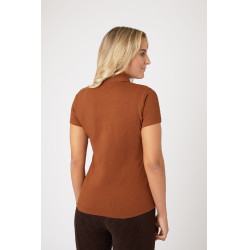 Damen-Poloshirt Amy aus elastischer Baumwolle mit kurzen Ärmeln Horze Damen-Poloshirt Amy aus elastischer Baumwolle mit kurzen Ärmeln Horze