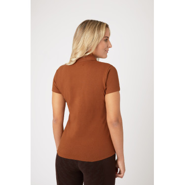 Damen-Poloshirt Amy aus elastischer Baumwolle mit kurzen Ärmeln Horze Damen-Poloshirt Amy aus elastischer Baumwolle mit kurzen Ärmeln Horze