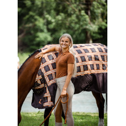 Damen-Poloshirt Amy aus elastischer Baumwolle mit kurzen Ärmeln Horze Damen-Poloshirt Amy aus elastischer Baumwolle mit kurzen Ärmeln Horze