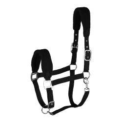 Kiel Halfter mit Fleecepolsterung Horze Schwarz