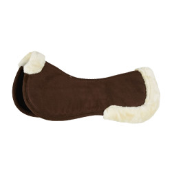 Memoryschaum-Sattelkissen mit Kunstfell Horze Braun