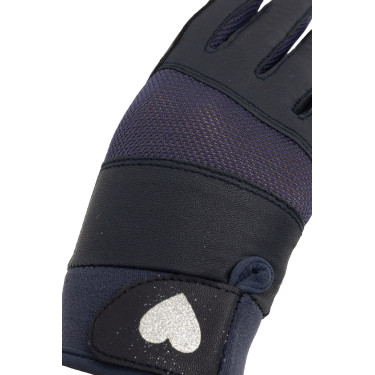Handschuhe Horze mit schimmerndem Herzaufdruck für Kinder Handschuhe Horze mit schimmerndem Herzaufdruck für Kinder