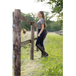 Horze Mathilde Silikon-Vollbesatz Damen Reitleggings Dunkelmarineblau