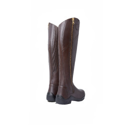 Gefütterte Lederstiefel Horze Aspen Damen Dunkelbraun Gefütterte Lederstiefel Horze Aspen Damen Dunkelbraun