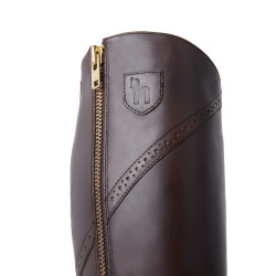 Gefütterte Lederstiefel Horze Aspen Damen Dunkelbraun Gefütterte Lederstiefel Horze Aspen Damen Dunkelbraun
