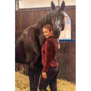 Gestreifte Fleece-Reitjacke Horze Della Damen Gestreifte Fleece-Reitjacke Horze Della Damen