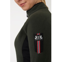 Reitjacke Fleece Stretch B Vertigo Cleo Damen Efeugrün Gr&uuml;n