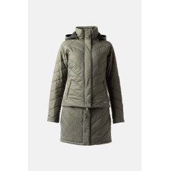 Aurora Damen-Daunenjacke Horze mit abnehmbarem Rock Grüner Käfer Gr&uuml;n