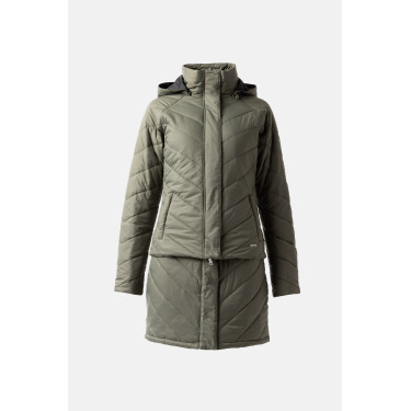 Aurora Damen-Daunenjacke Horze mit abnehmbarem Rock Grüner Käfer Aurora Damen-Daunenjacke Horze mit abnehmbarem Rock Grüner Käfer