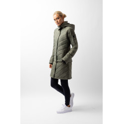 Aurora Damen-Daunenjacke Horze mit abnehmbarem Rock Grüner Käfer Gr&uuml;n