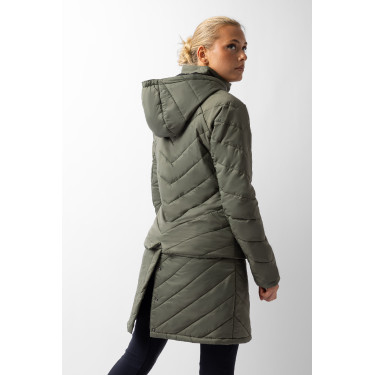 Aurora Damen-Daunenjacke Horze mit abnehmbarem Rock Grüner Käfer Aurora Damen-Daunenjacke Horze mit abnehmbarem Rock Grüner Käfer