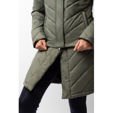 Aurora Damen-Daunenjacke Horze mit abnehmbarem Rock Grüner Käfer Aurora Damen-Daunenjacke Horze mit abnehmbarem Rock Grüner Käfer