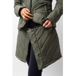 Aurora Damen-Daunenjacke Horze mit abnehmbarem Rock Grüner Käfer Gr&uuml;n