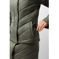 Aurora Damen-Daunenjacke Horze mit abnehmbarem Rock Grüner Käfer Gr&uuml;n